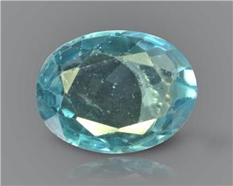 Blue Zircon Natural Certified 3.86 carats (DIN 90271 )